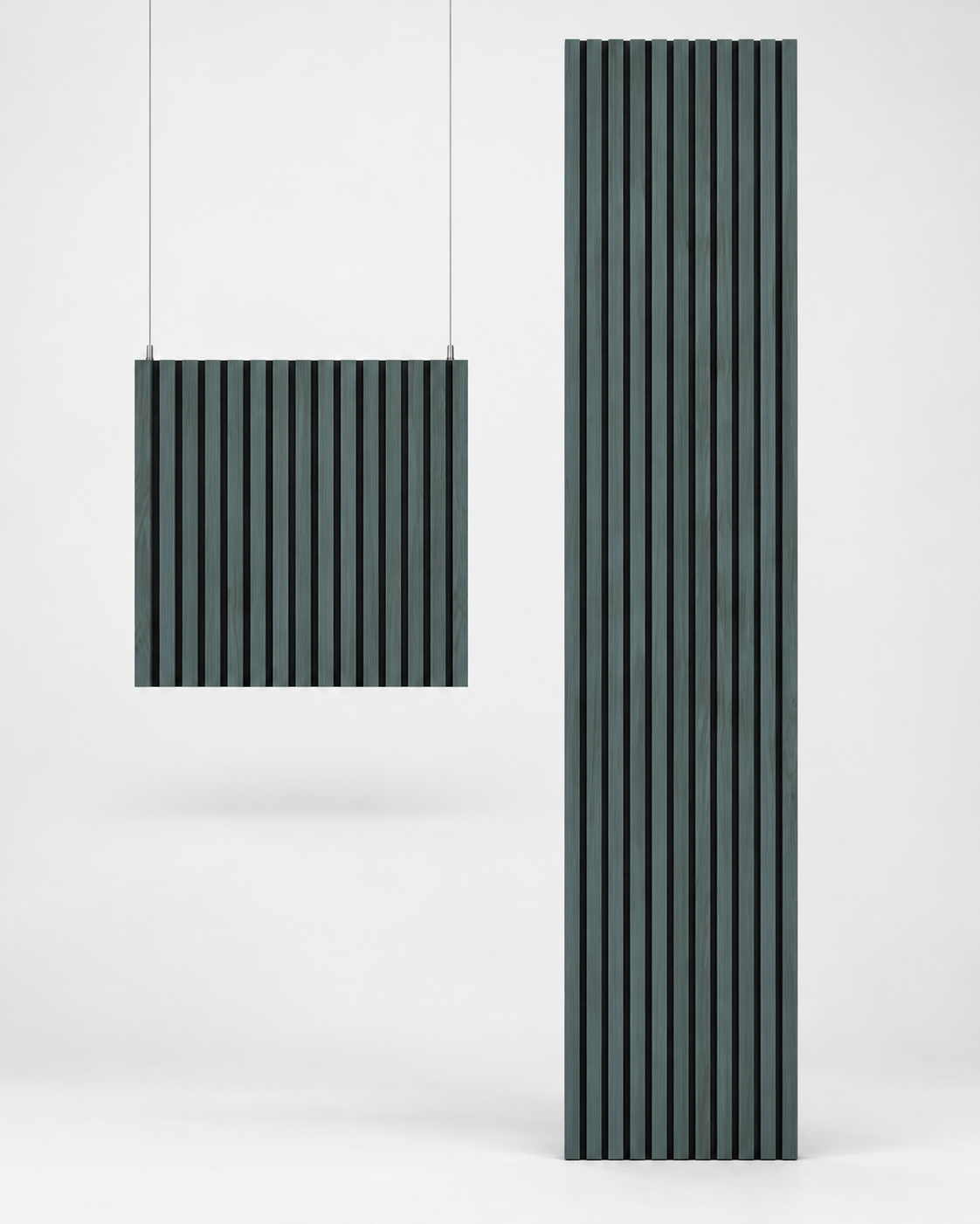 Narragansett Green / Coloured slat panels · Full-height and square